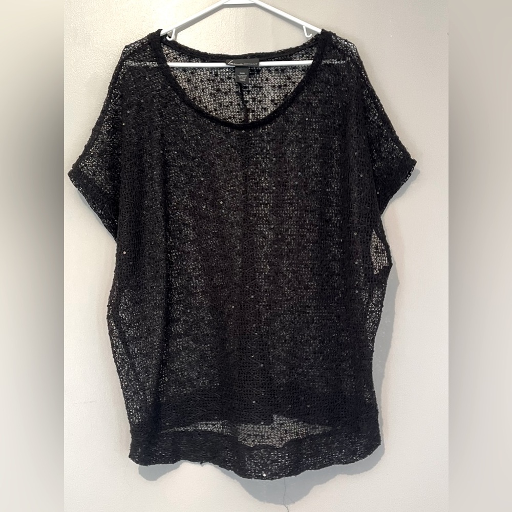 Lane Bryant Black Dolman Sleeve Blouse - Picture 1 of 7